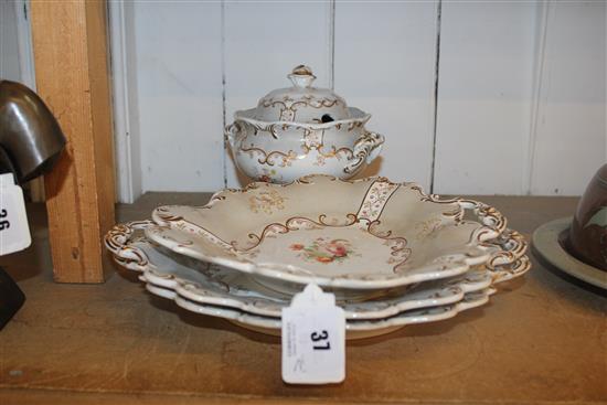 Staffordshire part dessert service